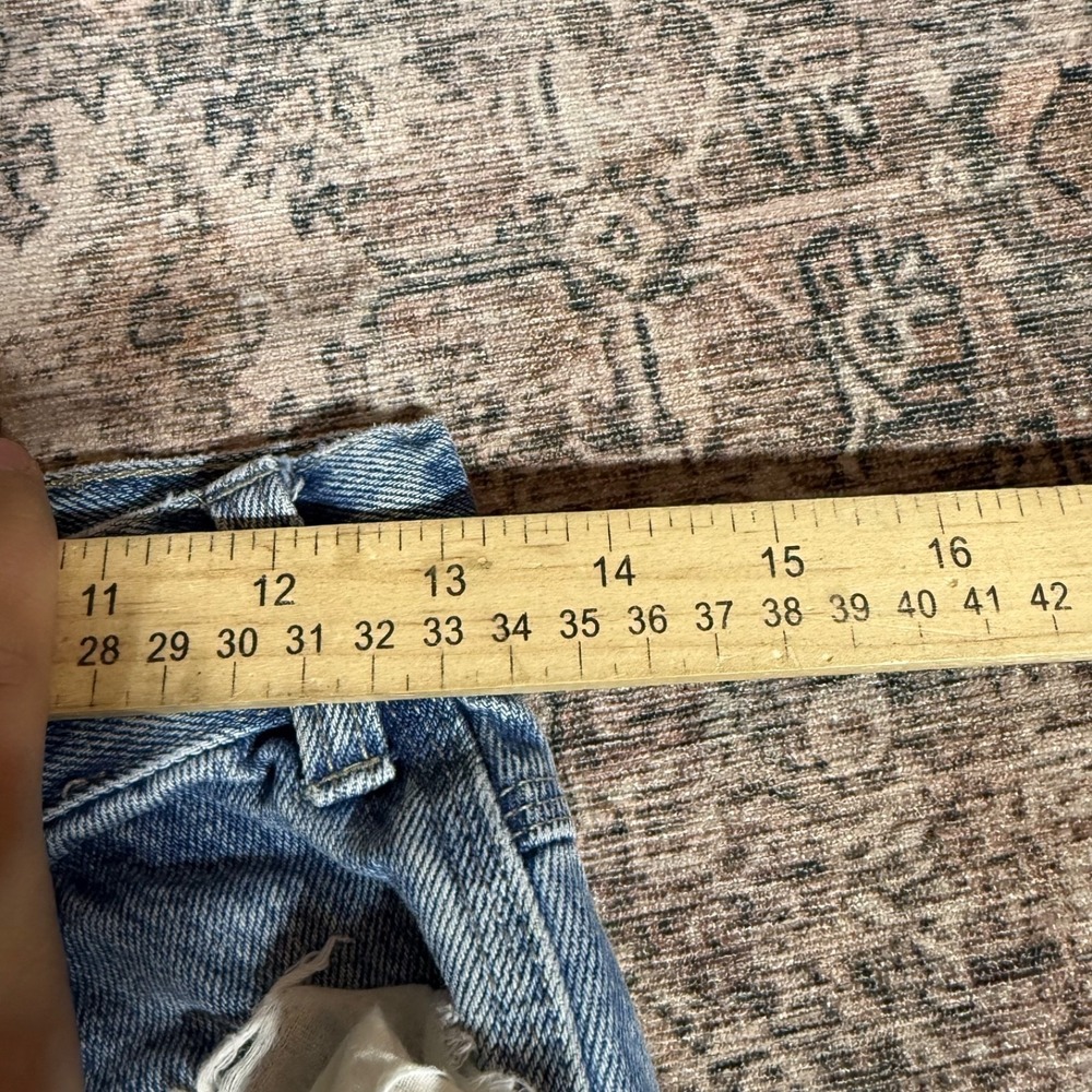 Vintage 90s Dickies Carpenter Jorts Blue Baggy Fit Size 26 Waist - Picture 9 of 10